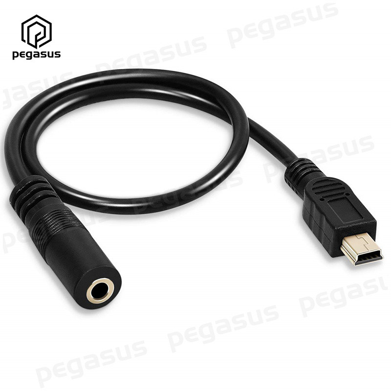 30CM DC 3,5 mm ženski na 5pin mini / mikro 5P priključak muški mikrofonski adapter USB produžni kabel
