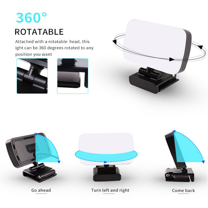 Ζωντανή λυχνία Led Video Light Conference Full Light με σταθερή περιστροφή 360 στήριγμα για φορητό υπολογιστή Ipad Macbook