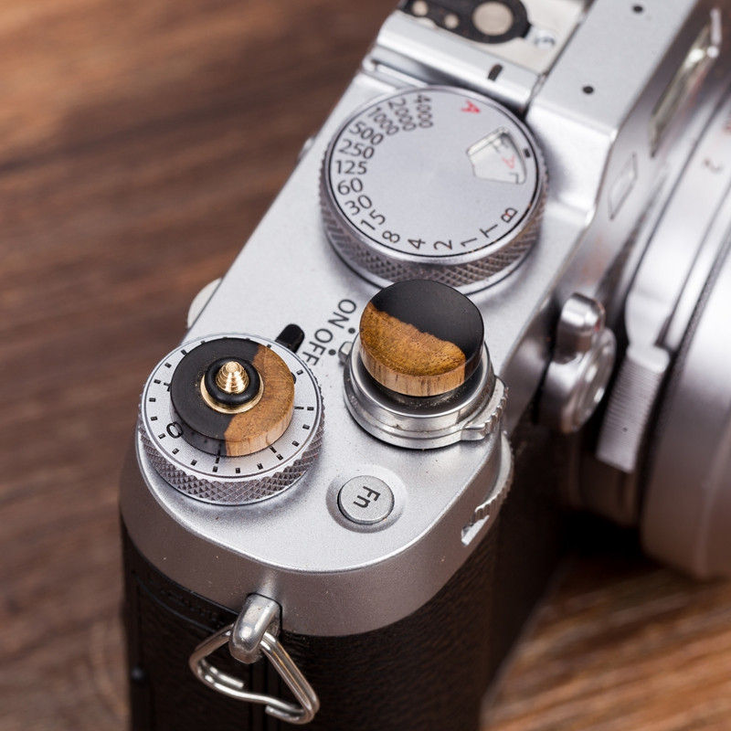 Drvena drvena konkavna površina tipke za otpuštanje zatvarača za Fujifilm X100F X100V XT4 XT30 20 XPRO2XE3 M10P Fuji X100F