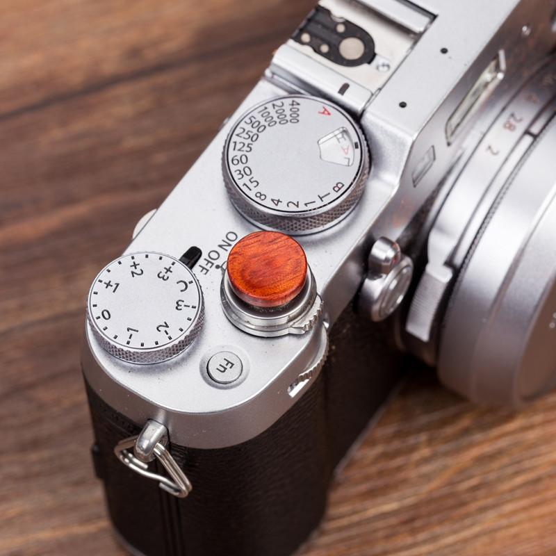 Drvena drvena konkavna površina tipke za otpuštanje zatvarača za Fujifilm X100F X100V XT4 XT30 20 XPRO2XE3 M10P Fuji X100F