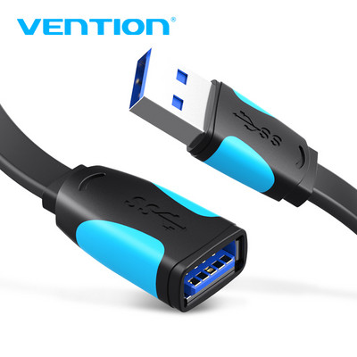 Vention USB ilgintuvas 2.0 kištukinis kabelis USB 3.0 kabelio ilgintuvas nešiojamam kompiuteriui Smart TV PS4 Xbox One SSD USB prie USB