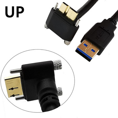 USB 3.0 A muški na Micro B kabel lijevo desno gore dolje kut 90 stupnjeva muški s pričvrsnim vijcima 5Gbps 0,3 m 1 m 1,8 m