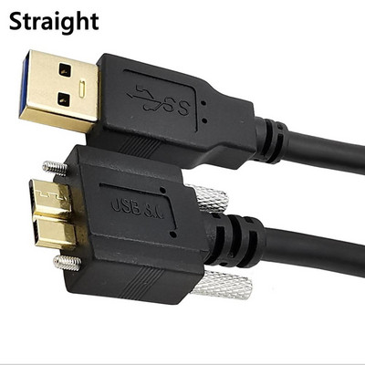 USB 3.0 A muški na Micro B kabel lijevo desno gore dolje kut 90 stupnjeva muški s pričvrsnim vijcima 5Gbps 0,3 m 1 m 1,8 m