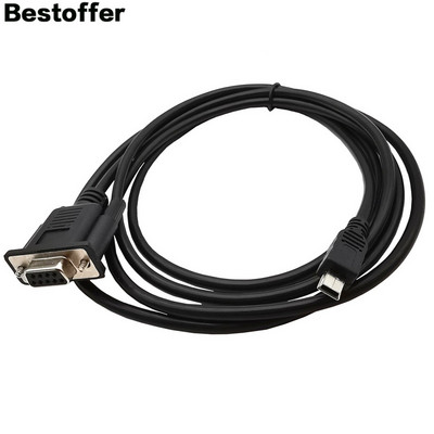 6FT RS232 DB9 женски жак към Mini USB 5-пинов мъжки кабелен адаптер