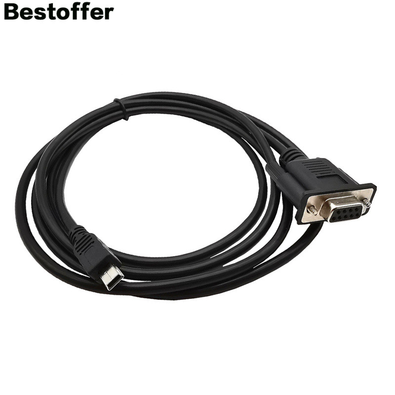6FT RS232 DB9 csatlakozóaljzat mini USB 5 tűs dugós kábeladapter