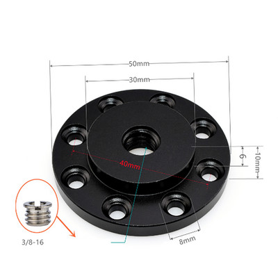 Adaptor trepied 1/4 3/8 Suport de perete cu bază fixă Suport de prindere Montare de conectare Camera de conectare Braț magic Monitor Lumină Bliț Placă de pizza în aer liber