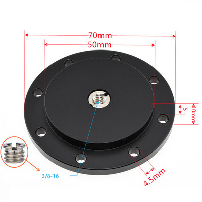 Adaptor trepied 1/4 3/8 Suport de perete cu bază fixă Suport de prindere Montare de conectare Camera de conectare Braț magic Monitor Lumină Bliț Placă de pizza în aer liber