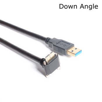 USB 3.0 ab 90 градуса надясно и наляво и нагоре и надолу под ъгъл Micro B USB 3.0 със заключващи винтове Кабел за данни 0,3 м 1 м 1,8 м