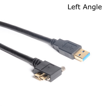 USB 3.0 ab 90 градуса надясно и наляво и нагоре и надолу под ъгъл Micro B USB 3.0 със заключващи винтове Кабел за данни 0,3 м 1 м 1,8 м