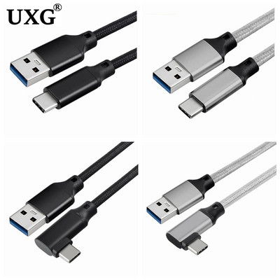 USB3.2 10Gbps kábel USB Type A – USB C 3.1/3.2 Gen2 kábel adatátvitel USB C SSD merevlemez kábel 3A 60W QC 3.0 gyorstöltés