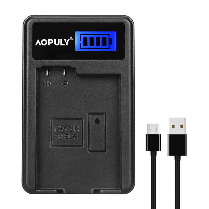 EN-EL15 ENEL15 EN EL15 MH-25 digitālās kameras akumulatora lādētājs Nikon D800 D800E D810 D810A D850 D7000 D7100 D7200 D75001 V1