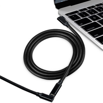 Elbow 100W PD 5A Curved καλώδιο επέκτασης USB3.1 Type-C 4K 10Gbps USB-C Gen 2 Extender Cord for Macbook Nintendo ASUS HP Laptop
