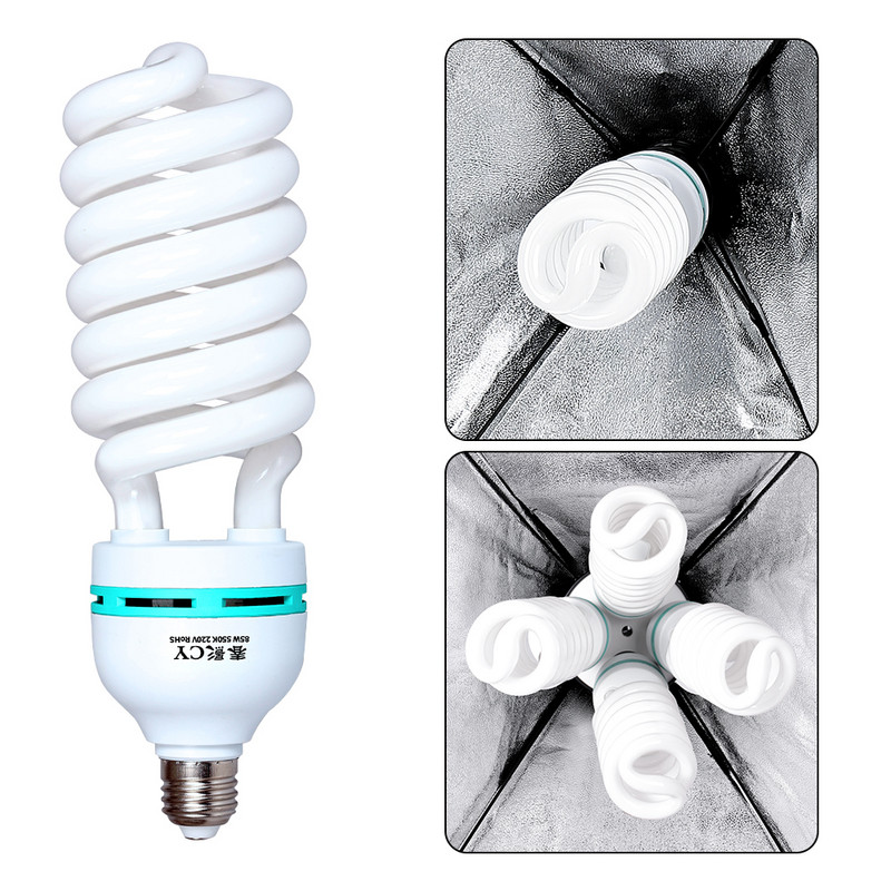 SH 2tk 135w fotograafia pirn Lambi valgustus Softbox Soft Box 5500k Light CFL Balance päevavalgus fotovideostuudio pildistamiseks