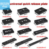 kameras statīva ātrās atbrīvošanas plāksne ar 1/4 skrūves pamatnes kameras montāžas plāksni, kas piemērota SLR kameras arca Šveices lodgalvas statīvam