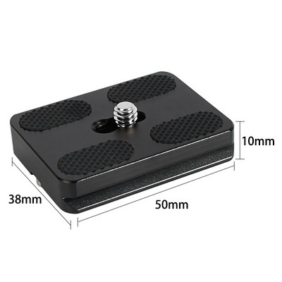 kameras statīva ātrās atbrīvošanas plāksne ar 1/4 skrūves pamatnes kameras montāžas plāksni, kas piemērota SLR kameras arca Šveices lodgalvas statīvam