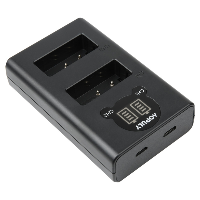 AOPULY LP-E17 LPE17 LP E17 LCD kijelzős USB akkumulátor töltő Canon X8i Rebel T6i M3 EOS 760D Kiss 8000D Rebel T6s 750D fényképezőgéphez