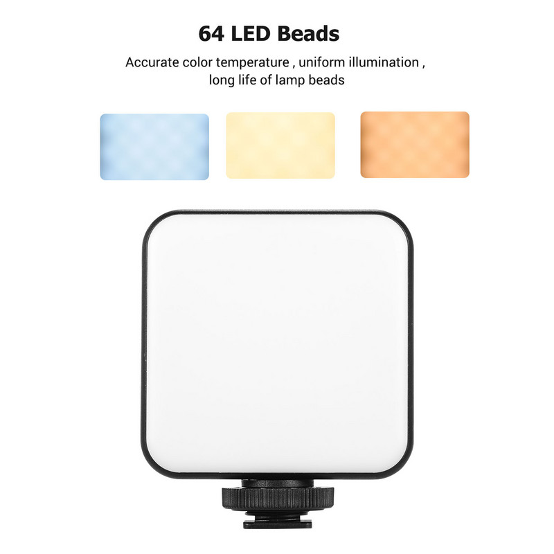 Andoer W64 Mini Clip-on LED video svjetlo Svjetlo za mobilne telefone Konferencijsko svjetlo 2500K-6500K Mogućnost prigušivanja za live streaming selfie