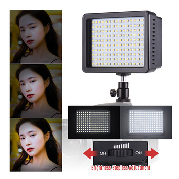 Andoer Portable 160pcs LED Video Light Lamp 5600K Camera Lighting Panel 3 Filters for Photo Video Photography for Canon Nikon
