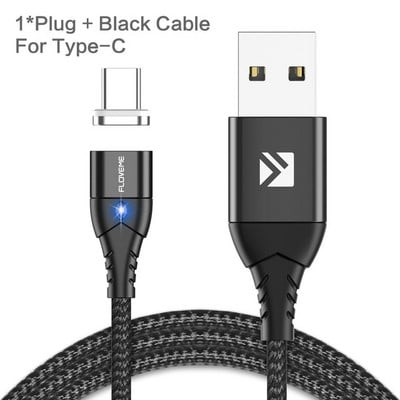 FLOVEME Magnetski kabel Micro USB tipa C za iPhone Kabel za rasvjetu 1M 3A Žica za brzo punjenje tipa C Magnetni punjač Telefonski kabel USB