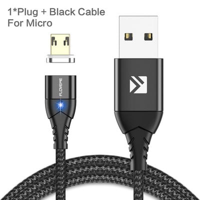 FLOVEME Magnetski kabel Micro USB tipa C za iPhone Kabel za rasvjetu 1M 3A Žica za brzo punjenje tipa C Magnetni punjač Telefonski kabel USB