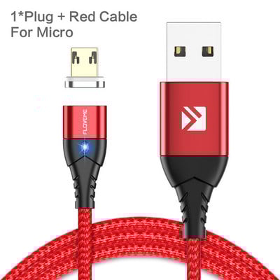 FLOVEME Magnetski kabel Micro USB tipa C za iPhone Kabel za rasvjetu 1M 3A Žica za brzo punjenje tipa C Magnetni punjač Telefonski kabel USB