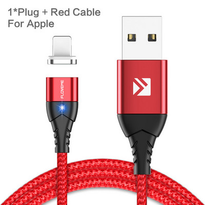 FLOVEME Magnetski kabel Micro USB tipa C za iPhone Kabel za rasvjetu 1M 3A Žica za brzo punjenje tipa C Magnetni punjač Telefonski kabel USB