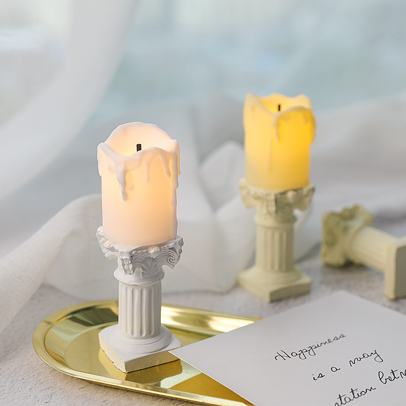 Mini szimuláció római oszlopok mesterséges gyertya INS fotózáshoz, fotózási kellékek fotóstúdió háttérdísz Fotografia