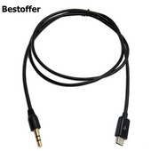 USB 2.0 Micro 5PIN – DC 3,5 mm-es audio autós AUX 100 cm-es kábel Samsung Galaxy S3 i9300 S2 i9100 i9220 NOTE2 N7100 N9000 telefonhoz