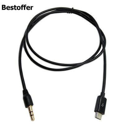 USB 2.0 Micro 5PIN – DC 3,5 mm-es audio autós AUX 100 cm-es kábel Samsung Galaxy S3 i9300 S2 i9100 i9220 NOTE2 N7100 N9000 telefonhoz
