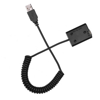 Andoer Connector 5V USB NP-FW50 Dumy Battery Pack Coupler Adapter с гъвкав пружинен кабел за Sony A7 A7II A7R ILDC камера