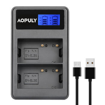 AOPULY EN-EL3e ENEL3e EN EL3e USB LCD φορτιστής μπαταρίας για ψηφιακή φωτογραφική μηχανή Nikon D70 D90 D80 D100 D200 D700