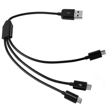 1.5M USB 2.0 Тип A мъжки към 4 3 Micro USB мъжки сплитер Y Кабел за дата за зареждане Кабел за Huawei Samsung Xiaomi Мобилен лаптоп Банка