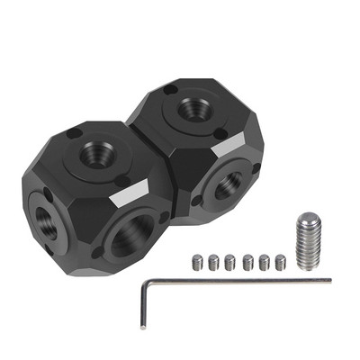 Univerzalni 1/4 3/8 adapter s rupom za vijke Dual Magic Cubic Mount Cube Nosač za stativ Mikrofon Dodatna oprema za fotografsku opremu