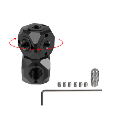 Univerzalni 1/4 3/8 adapter s rupom za vijke Dual Magic Cubic Mount Cube Nosač za stativ Mikrofon Dodatna oprema za fotografsku opremu