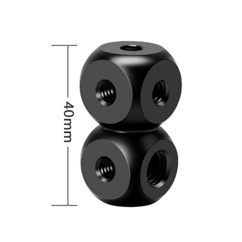 Univerzalni 1/4 3/8 adapter s rupom za vijke Dual Magic Cubic Mount Cube Nosač za stativ Mikrofon Dodatna oprema za fotografsku opremu
