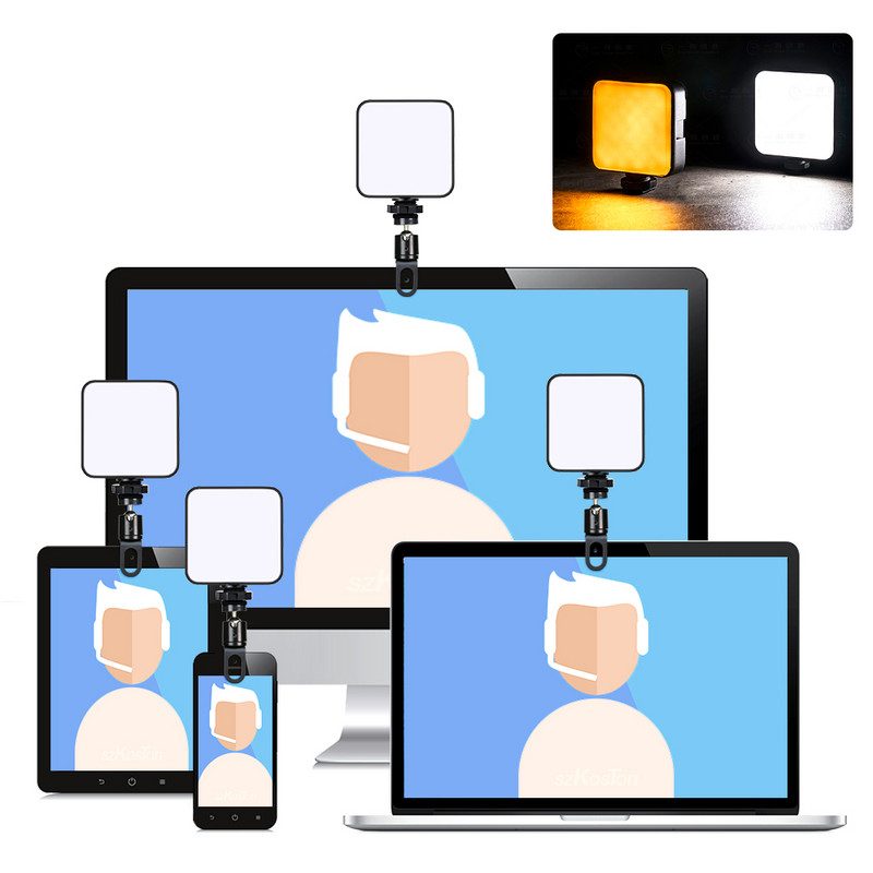 16 cm RGB videokonferencijska rasvjeta Svjetlo s prstenom za video klipove Svjetlo za web kameru Lampa za fotoaparat za šminku za prijenosno računalo Fotografska svjetiljka