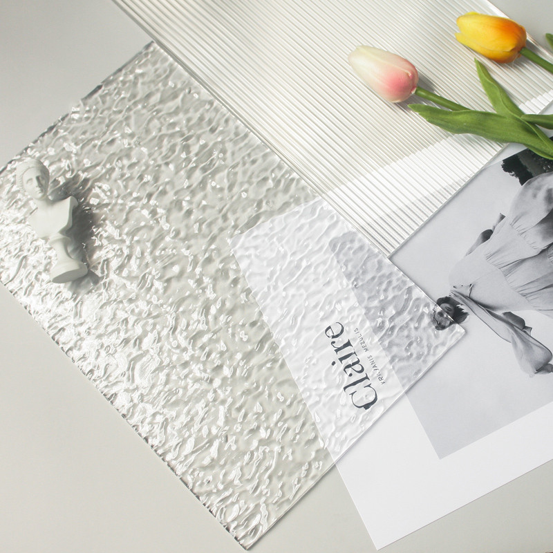Placă cu textură transparentă Placă acrilică Ondură de apă Rezită foto pentru studio fotografic Produs în natură moartă Fotografiere comercială