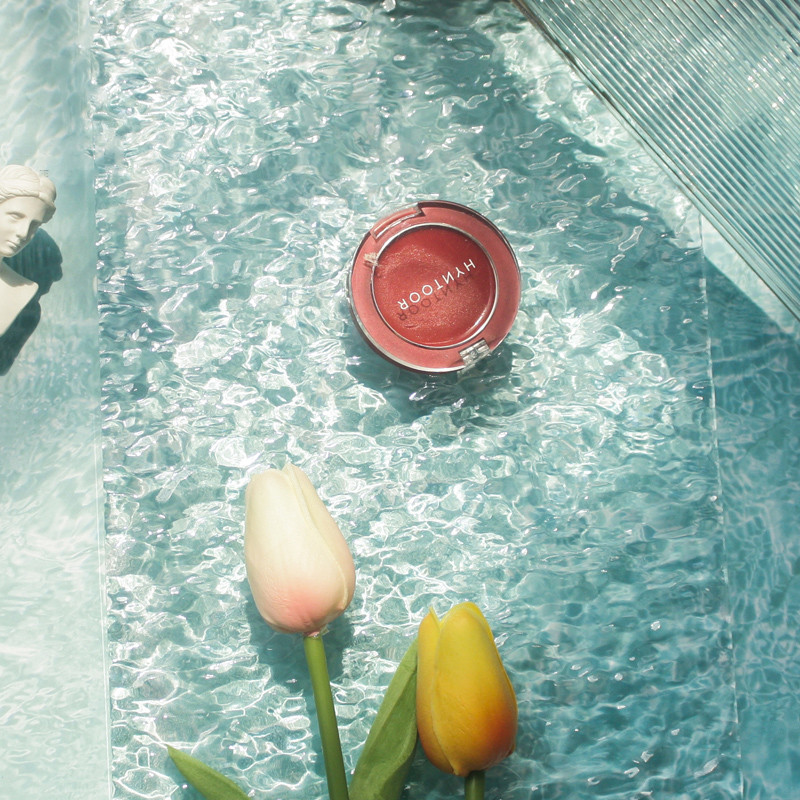 Placă cu textură transparentă Placă acrilică Ondură de apă Rezită foto pentru studio fotografic Produs în natură moartă Fotografiere comercială