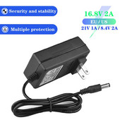 18650 litija bateriju lādētājs 16,8V 2A litija jonu akumulatora lādētājs 21V 1A 8,4V 2A Smart Charger 18650 akumulatoru komplekts DC 5,5*2,1 MM