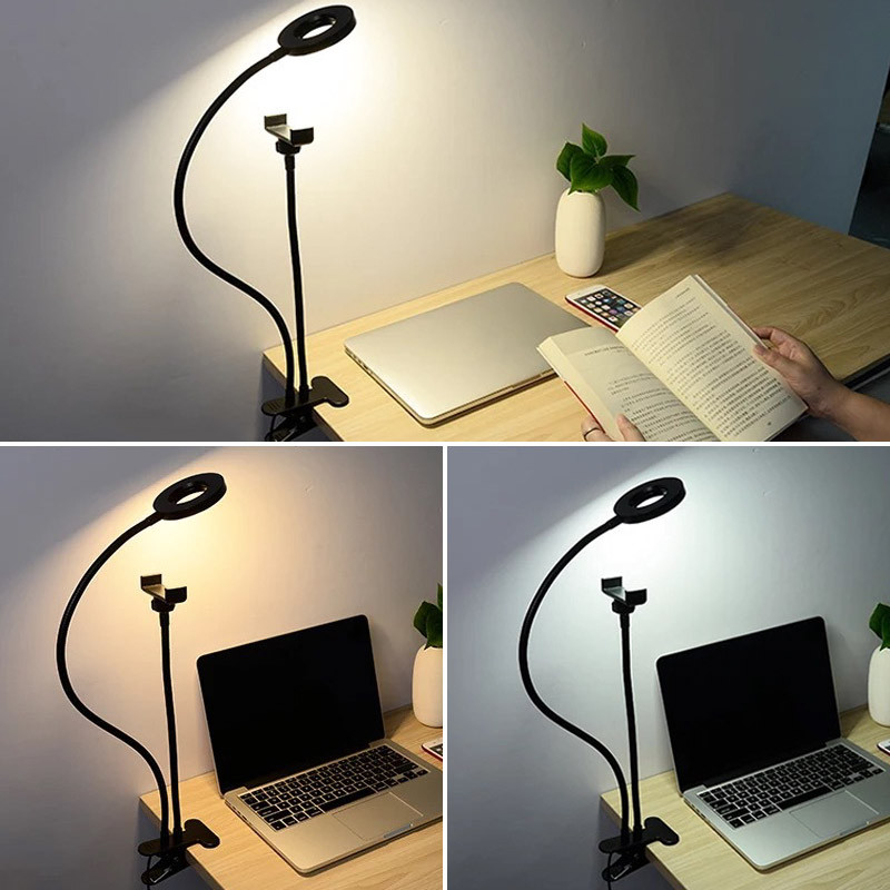 Prstenasto svjetlo za selfie s dugom rukom Lazy Nosač za držač mobilnog telefona, Prstenasto svjetlo za fotografije na stolu za Youtube VK prijenos uživo