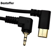 0,3 méter aranyozott C típusú USB C-DC 2,5 mm-es dugós audio AUX csatlakozókábel