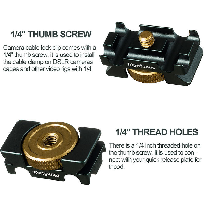 Mini Tether DSLR fotoaparat Digitalni USB kabel Zaključavanje kopča Stezaljka Zaštitnik Montaža na tronožac fotoaparata Ploča za brzo otpuštanje Kabeli za vezivanje