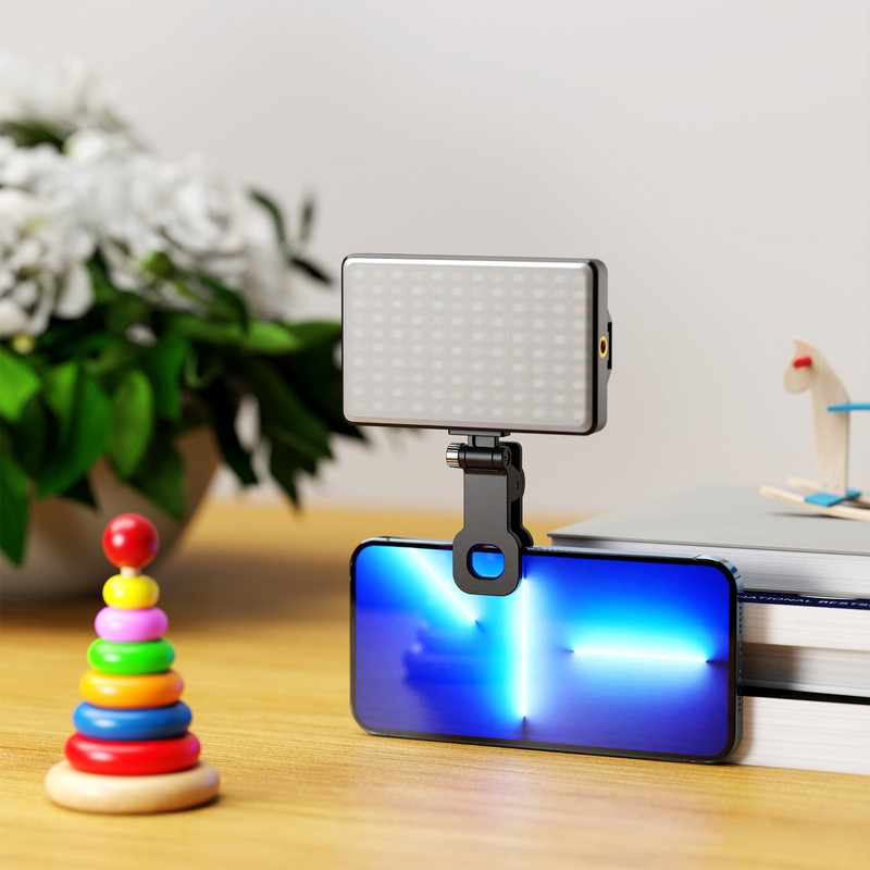 Mini csíptetős telefon LED-es kitöltő lámpa iPhone-hoz Samsung Huawei Xiaomi számítógépes laptop konferencia-kamera videolámpák