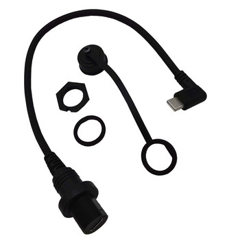 90-ъгълен USB3.1 тип-c мъжки към женски AUX удължителен кабел за монтаж на панел за кола, камион, лодка, табло за мотоциклет, 0,3 м