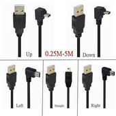 USB2.0 muški na mini USB GORE Dolje Lijevo Desno Kabel za brzo punjenje podataka od 90 stupnjeva za MP3 MP4 player Auto DVR GPS Digitalna kamera