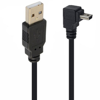 USB2.0 мъжки към мини USB нагоре надолу наляво надясно под 90 градуса кабел за бързо зареждане на данни за MP3 MP4 плейър Автомобилен DVR GPS цифров фотоапарат