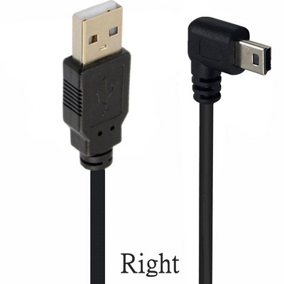 USB2.0 muški na mini USB GORE Dolje Lijevo Desno Kabel za brzo punjenje podataka od 90 stupnjeva za MP3 MP4 player Auto DVR GPS Digitalna kamera