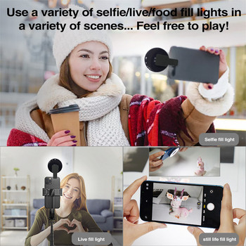 Универсален магнитен Led Ring Fill Light Phone Selfie Light за Magsafe Iphone 12 13 14 Series Android Video Light за грим Vlog
