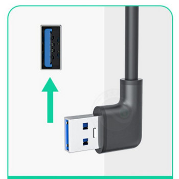 Захранваща линия за USB вентилатор USB3.0 Удължителен кабел Кабел с превключвател за включване/изключване Удължителен кабел за кола USB вентилатор LED светлина