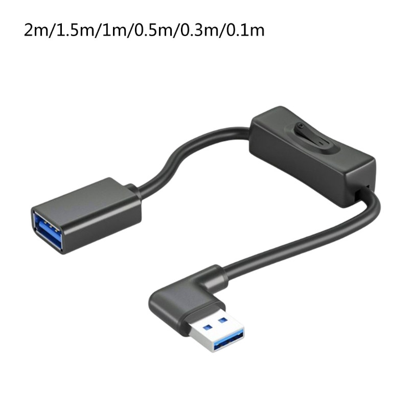 USB ventilátor tápvezeték USB3.0 hosszabbító kábel be/ki kapcsolóval Hosszabbító kábel autós USB ventilátor LED lámpához